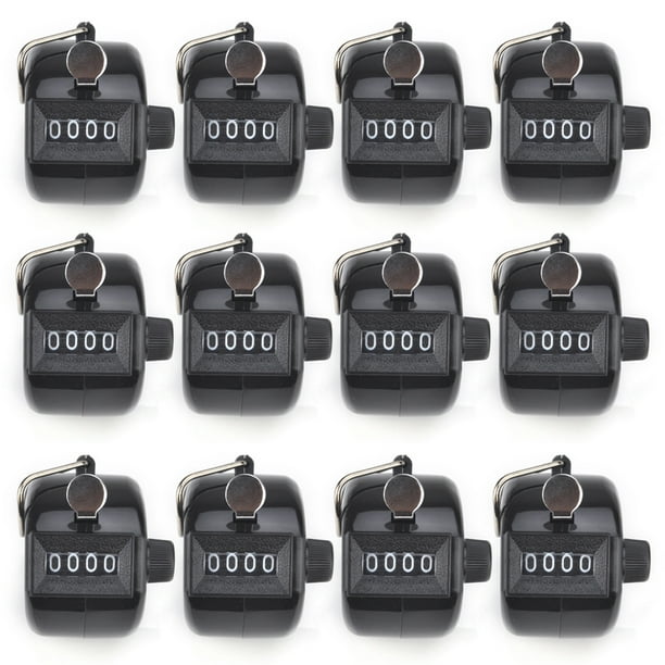 GOGO 12 PCS Tally Counter, Plastic Handheld Digit Number Lap Counter, Manual Mechanical Clicker