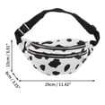 thumbnail image 3 of Unique Bargains 1 Pc Stylish Sports Waist Bag Waterproof & Abrasion-Resistant Fanny Pack for Sports Black White, 3 of 6