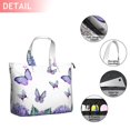 thumbnail image 2 of Purple Flower Butterfly Pattern Travel Tote Bags for Women Carry On,Large Weekender Bags for Women Travel,Multi Functional Duffle Bag for Work,Shopping,Sports, 2 of 5