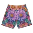thumbnail image 7 of FORMRS Boys Swim Trunks Quick Dry Mesh Liner Boardshorts Sizes XS-XL, Light Purple Flowers, 7 of 7