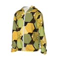 thumbnail image 2 of Fotbe Bee honey Men's Women's UPF 50+ Sun Protection Jacket Hooded Cooling Shirt with Pockets Hiking Outdoor Performance-Small, 2 of 9