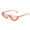 Pink Frame/Pink Lens, variant on Dazzle Rhinestone Half Frame Cat Eye Sunglasses