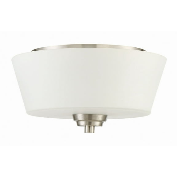 41982-BNK Craftmade Lighting Grace - Two Light Flush Mount - 13 inches wide by 7.5 inches high