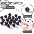 thumbnail image 4 of PH 100pcs 10mm Rhinestone Beads Purple Clay Beads Round Pave Disco Ball Beads Diamond Beads Bling Loose Spacer Beads for Jewelry Bracelets Necklaces Earrings DIY Crafts Making for DIY, 4 of 9