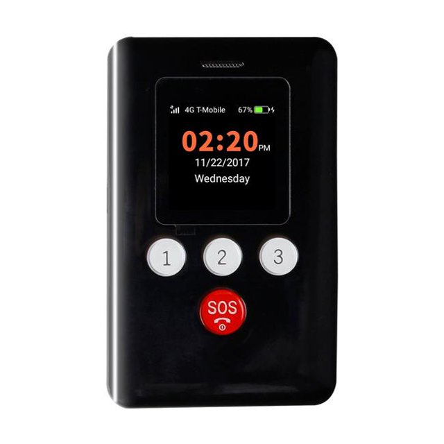 Kidsconnect KC2BLACK Tracker Cell Phone Equipped, Black