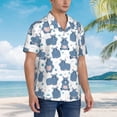 thumbnail image 3 of Fotbe Cute Hippos Camisa Hawaiana para Hombre Unisex – Camisa Casual de Verano con Botones de Manga Corta de Algodón y Lino,Medium, 3 of 7