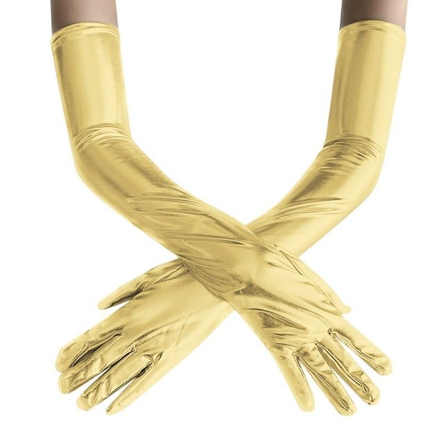 TIEVOSA Gants Longs en Cuir Extensible pour Femmes Accessoires pour Fêtes Ou Événements Formels