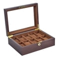 thumbnail image 4 of KLKCMS Watch Display Case Solid Watch Organizer for Tabletop Living Room Collectors 10 slot, 4 of 9
