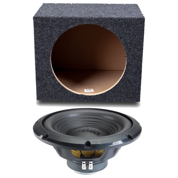 Alpine Rearfire Sealed Single 12" W12S4 Loaded Subwoofer Sub Box Enclosure 250W RMS 4 Ohm