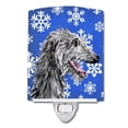 thumbnail image 1 of Carolines Treasures SC9789CNL Scottish Deerhound Winter Snowflakes Ceramic Night Light, 1 of 1