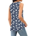 thumbnail image 6 of Fewfanhot Women's Floral Print Sleeveless Tank Top, Hawaiian Flower Pattern Casual Blouse, Lightweight Summer Crew Neck Camisole, S-2XL, 6 of 6