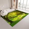 thumbnail image 4 of Area Rug for Living Room 7x8 ft Green Woods Path Washable Soft Area Rugs Non-Slip Stain Resistant Indoor Floor Low Pile Carpet, for Bedroom Dining Room Home Office, 4 of 7