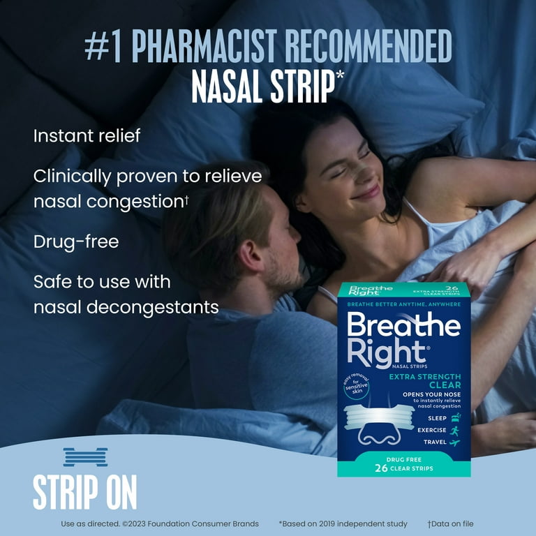 100 BETTER BREATHE NASAL STRIPS RIGHT WAY STOP SNORE SLEEP SM/MED OR LARGE