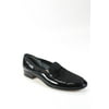 Pre-owned|Salvatore Ferragamo Mens Slip On Round Toe Loafers Black Patent Leather 12 B