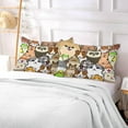 thumbnail image 5 of Coolnut Colorful Animals Faces Pillowcase, Super Soft Pillow Shams Covers, Plush Cozy Pillow Cases with Zipper, 21" X 54"（140） Home Decor Gifts, 5 of 6