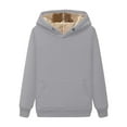 thumbnail image 2 of XFLWAM Womens Casual Winter Warm Fleece Lined Pullover Hooded Sweatshirt Gray S, 2 of 6
