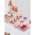 thumbnail image 3 of SMARTAKE Organizador de cajones de 22 piezas con almohadillas de silicona antideslizantes, bandejas organizadoras de cajones de escritorio transparentes de 4 tamaños, bandeja de almacenamiento para ma, 3 of 5