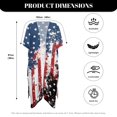 thumbnail image 6 of DISNIMO American Flag Print Women's Bikini Swimsuit Cover Ups Splash Ink Printed Kimono Cardigan Long Beach Coverup Casual Loose Comfort Bathing Suit Cover Up for Vacation, 6 of 6