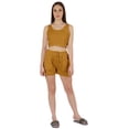 thumbnail image 5 of Inkmeso Women Casual Solid Color&nbsp;Shorts&nbsp;W/ Elastic Waist Summer Wear Everyday&nbsp;Shorts, 5 of 7