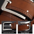 thumbnail image 4 of keepw Ceinture Douce pour Hommes Texture Tendance avec Style Soigné, Résistante à l'Usure, Tressée, Café 115cm, 4 of 6
