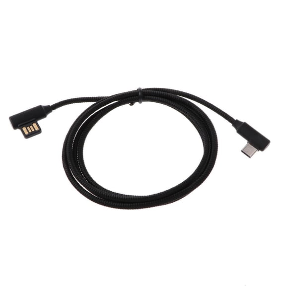 Einfach zu installieren Braided 90 Degree Right Angle Type USB Cable black