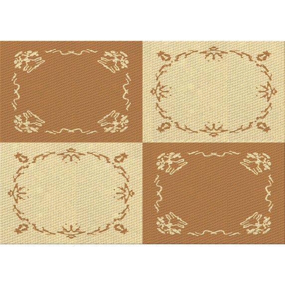Ahgly Company Indoor Rectangle Patterned Sedona Brown Area Rugs, 6' x 9'