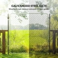 thumbnail image 4 of Outsunny Chain Link Fence Gate, Galvanized Steel Garden Gate, Silver, 4 of 10
