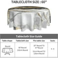 thumbnail image 4 of Marble Round Tablecloth Washable Reusable Decoration Table Cover for Kitchen Party 60", 4 of 7