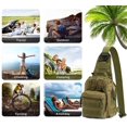 thumbnail image 3 of Bolso táctico para el pecho, bolso de hombro militar impermeable, mochila para el pecho, bolso de mensajero ligero, bolso pequeño para cazar, camping, deportes, camping, hiki Feliz Sencillez, 3 of 5