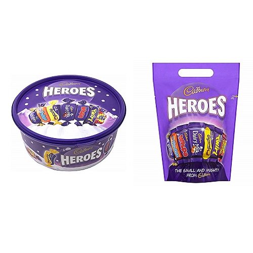 Cadbury Heroes Chocolate Tub 660g and Pouch 400g
