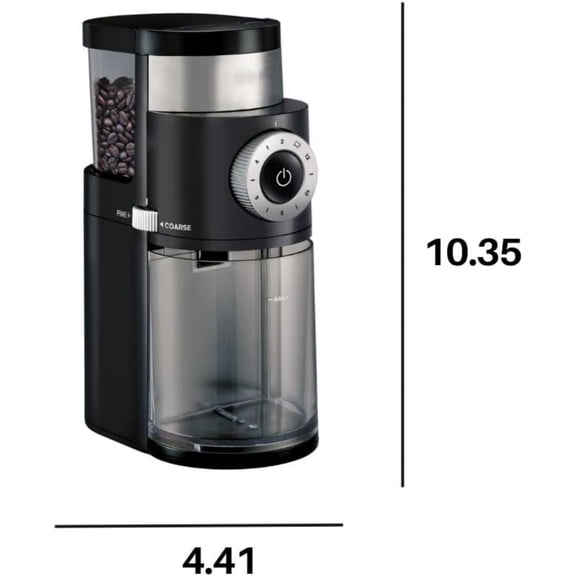 Precision Burr Coffee Grinder: 12 Settings, 8 oz Capacity for Drip, French Press, Espresso, Pour Over, Cold Brew - Stainless Steel, 110W, Auto-Stop, Easy Clean - Coffee Grinders for Home Use