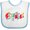 White and Blue, variant on Inktastic Science Science Shapes Boys or Girls Baby Bib
