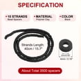 thumbnail image 2 of Uxcell Polymer Clay Beads Spacer 3500Pcs 10 Strands Round Flat Handmade Bead Spacer Black 0.16 inch, 2 of 5
