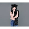 thumbnail image 3 of Black Bear Animal Full Hood Hoodie Cosplay costumes Hat Faux Fur 3 IN 1 Function, 3 of 5