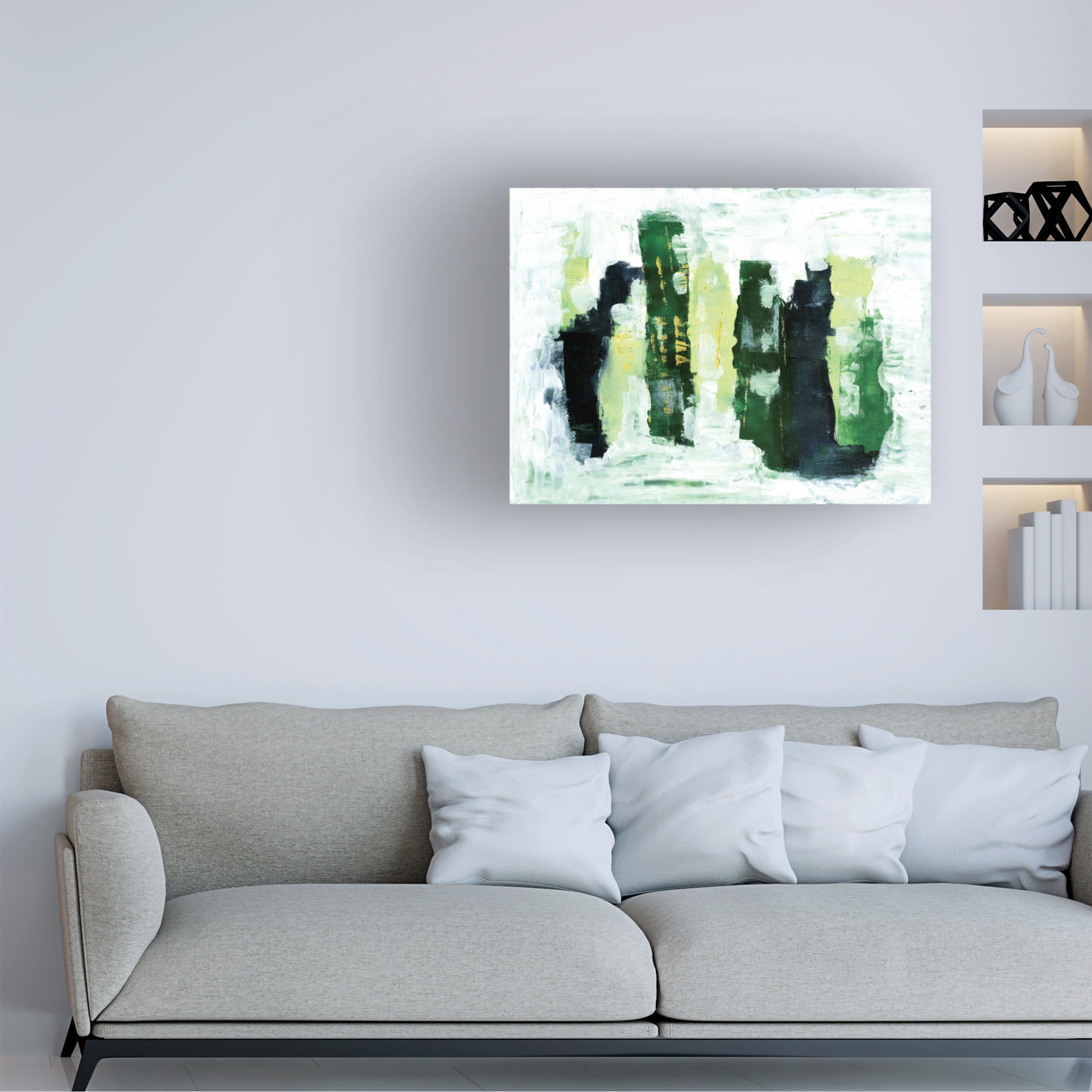 Trademark Fine Art 'Abstract 1 Green' Canvas Art by Summer Tali Hilty