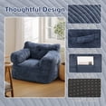 thumbnail image 7 of Pamapic Blue Bean Bag Chair with Corduroy Cover and Armrests, Lazy Sofa for Living Room, 7 of 7