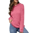 thumbnail image 5 of Karight Womens Hoodies Pullover Soft Ribbed Knit Long Sleeve Sweaters Fashion Hooded Sweatshirts Loose Casual Fall Tops, 5 of 8