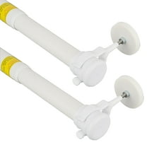 MUTUACTOR 2PCS Magnetic Curtains Rods,Heavy-Duty White Magnetic Door Curtain Rods for Metal Doors 13” to 26”,No Drilling Anti-slip Window Curtain Rods Adjustable Y-Clamp Magnetic Holders for Curtains