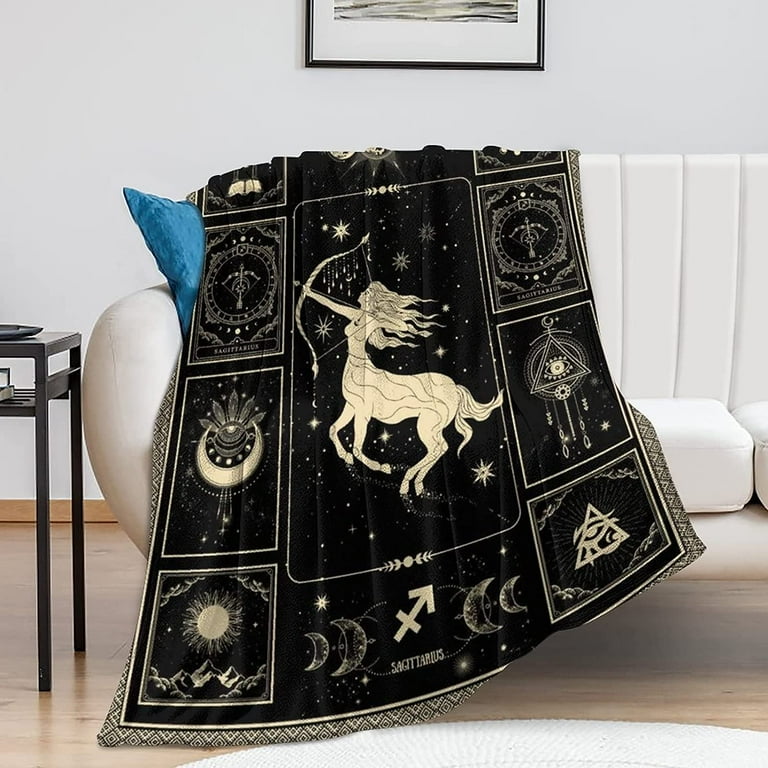 Pisces Gifts, Pisces Zodiac Blanket 60X50, Pisces Zodiac Gifts for Women  Moon Constellation Throw Blanket Astrology Decor Witchy Pisces Birthday Gifts  Gothic Soft Blanket 