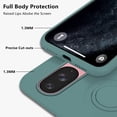 thumbnail image 4 of Compatible with Google Pixel 9 Case with Ring Kickstand Green, Google Pixel 9 Phone Case Silicone Liquid with Soft Microfiber Lining Slim Shockproof Protective Cover (Dark Green), 4 of 14