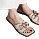 thumbnail image 3 of Punta Abiertas Sandalias Planas para Mujeres Cómodas El Verano (36) Blanco, 3 of 9