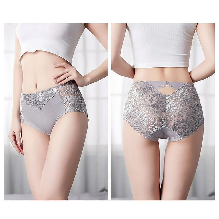 Women Panties Lace Underwear Seamless Patchwork Briefs for Daily Wear,Skin  Color 2XL 