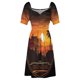 thumbnail image 4 of Vestido de manga corta de la ciudad antigua de Jerusalén ropa de mujer novedad de verano 2025 vestido de verano diario, 4 of 6