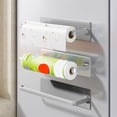 thumbnail image 4 of Paper Towel Rack, Magnetic Kitchen Wall Mount Organizer, No Drill Roll Holder for Paper Towels Plastic Wrap and Cleaning Cloths, Space Saving Counter Storage, 4 of 6