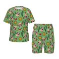 thumbnail image 1 of Balery Vintage Sugar Skull Conjunto de Pijama Infantil de Manga Corta con Estampado – Ropa de Dormir de Algodón Suave-3X-Large, 1 of 5