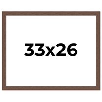 33x26 Frame Brown Farmhouse Solid Wood Picture Frame Width 1.5 Inches | Interior Frame Depth 0.5