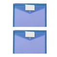 thumbnail image 1 of Blekii Plastic Document Envelopes – 2 Pack Sooez Clear Us Letter/A4 Folders with Label Pocket & Snap Button A4 Snap Button Color Storage File Bag 2Pc Blue A, 1 of 8