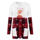 thumbnail image 4 of Vestidos de Navidad Para Mujer Nueva Moda Casual Estampado Manga Larga Bolsillo Cuello Redondo Contraste Color Top Ropa Vestido Odeerbi ODB199053, 4 of 5