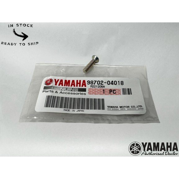 Yamaha Genuine OEM Flat Head Screw 98702-04018-00
