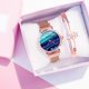 thumbnail image 1 of [Reloj + Pulsera] De Acero Inoxidable Con Hebilla Magnética Para Mujer, 1 of 4